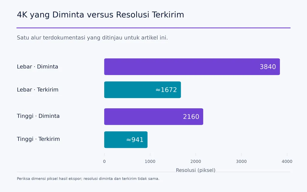 4K yang Diminta versus Resolusi Terkirim