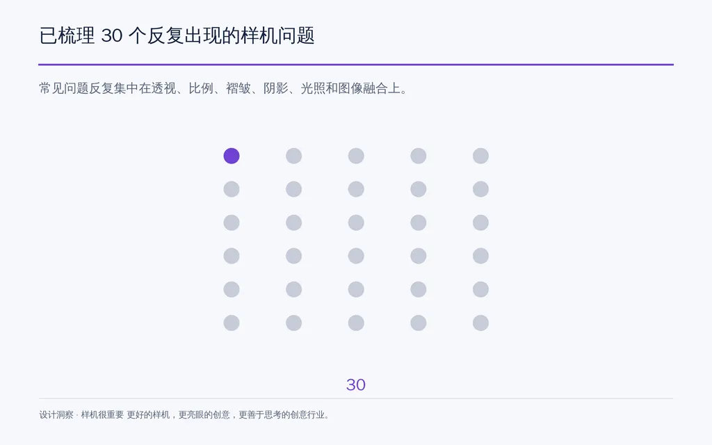 已梳理 30 个反复出现的样机问题