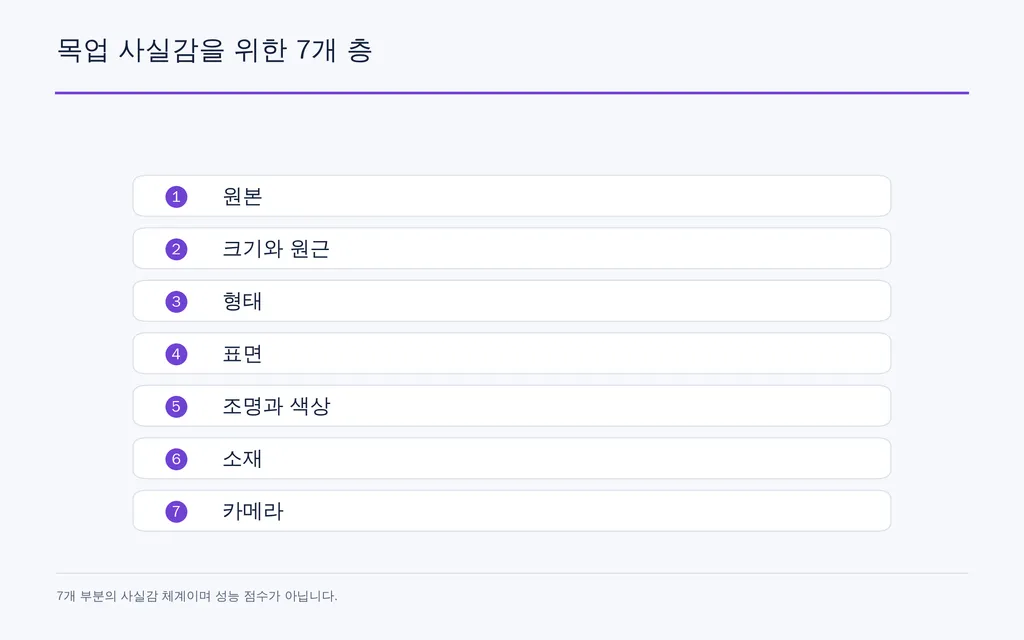 목업 사실감을 위한 7개 층