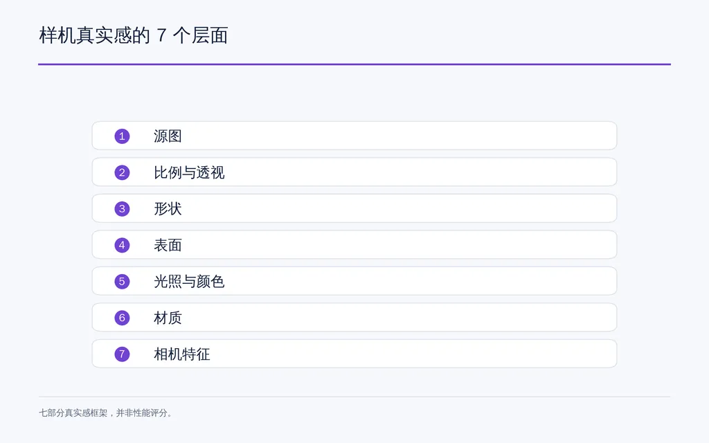 样机真实感的 7 个层面