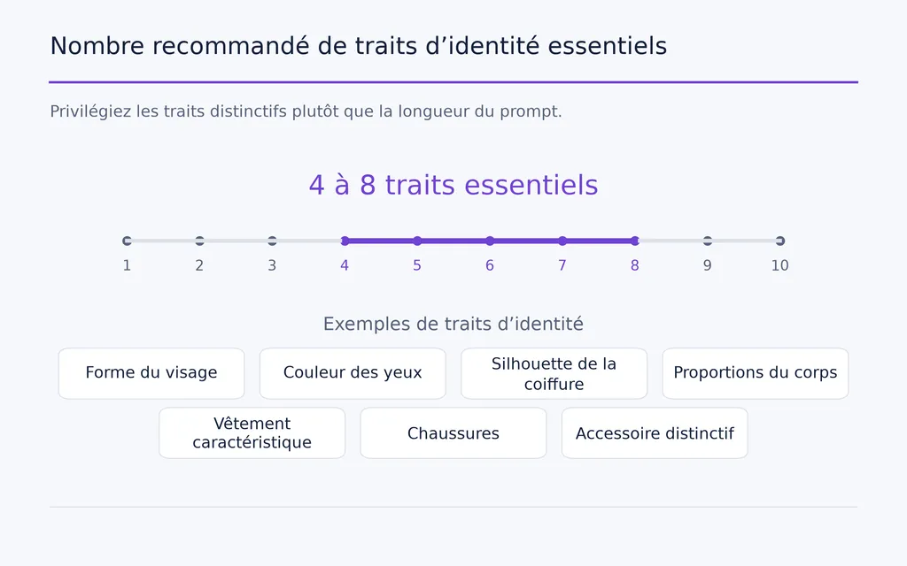 Nombre recommandé de traits d’identité essentiels