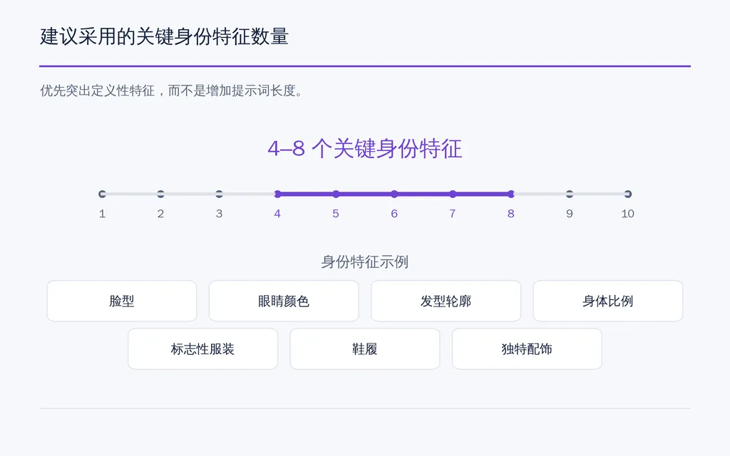 建议采用的关键身份特征数量