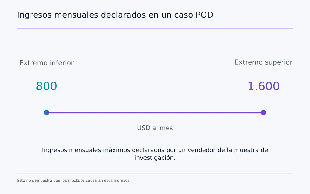 Ingresos mensuales declarados en un caso POD
