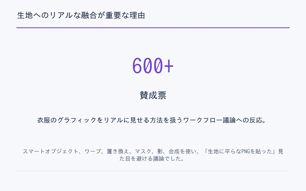 生地へのリアルな融合が重要な理由