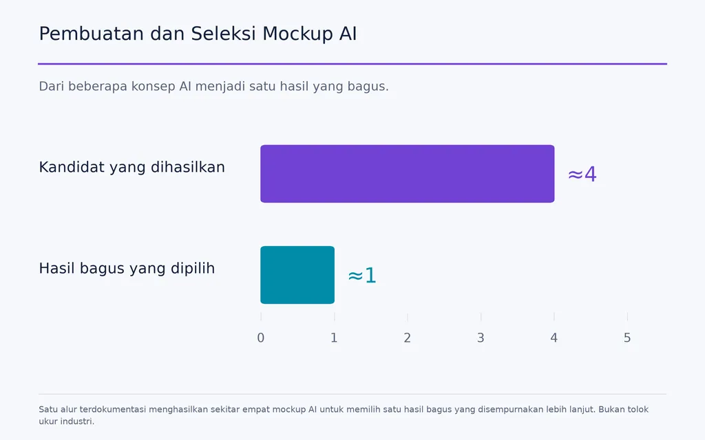 Pembuatan dan Seleksi Mockup AI