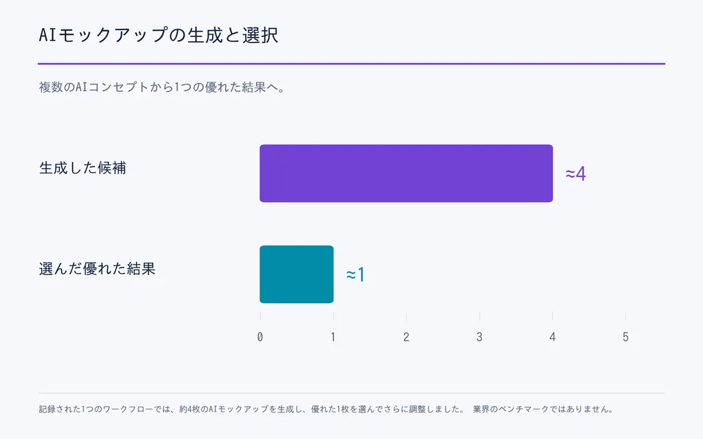 AIモックアップの生成と選択
