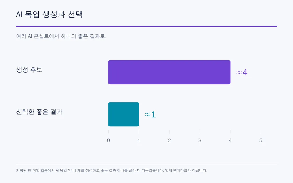 AI 목업 생성과 선택