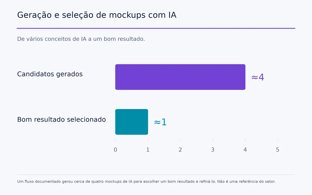 Geração e seleção de mockups com IA
