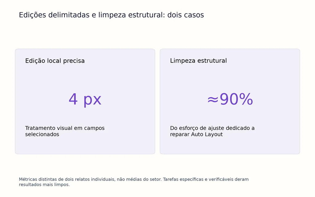 Edições delimitadas e limpeza estrutural: dois casos
