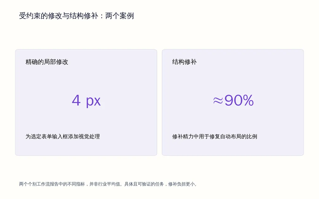 受约束的修改与结构修补:两个案例