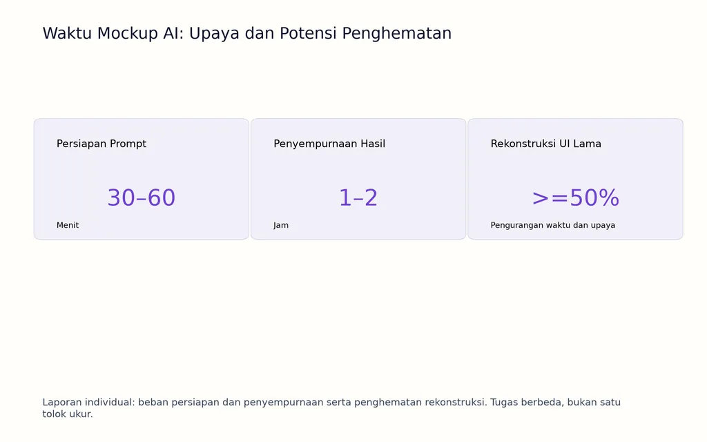 Waktu Mockup AI: Upaya dan Potensi Penghematan