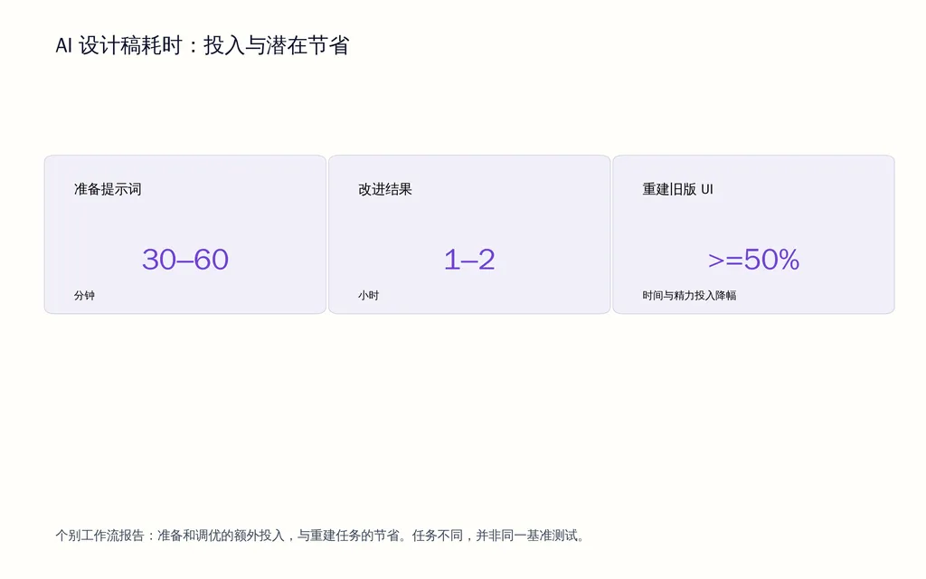 AI 设计稿耗时:投入与潜在节省