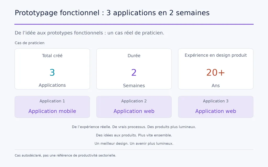 Prototypage fonctionnel : 3 applications en 2 semaines