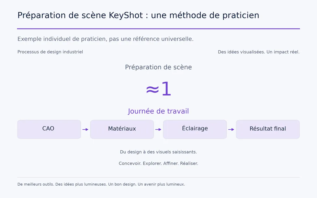 Préparation de scène KeyShot : une méthode de praticien