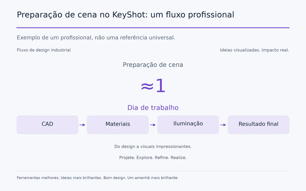 Preparação de cena no KeyShot: um fluxo profissional