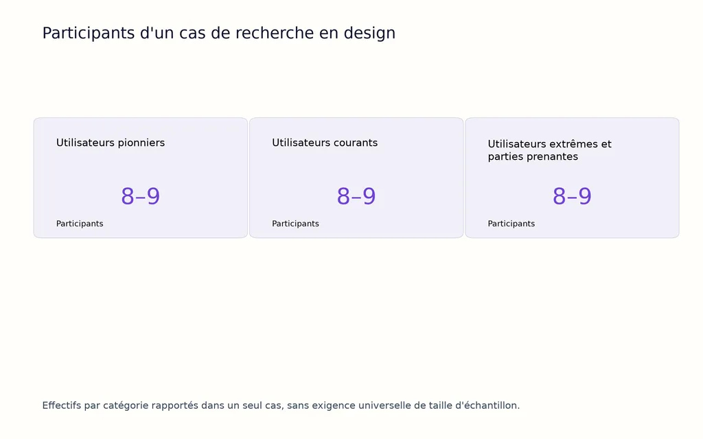Participants d'un cas de recherche en design