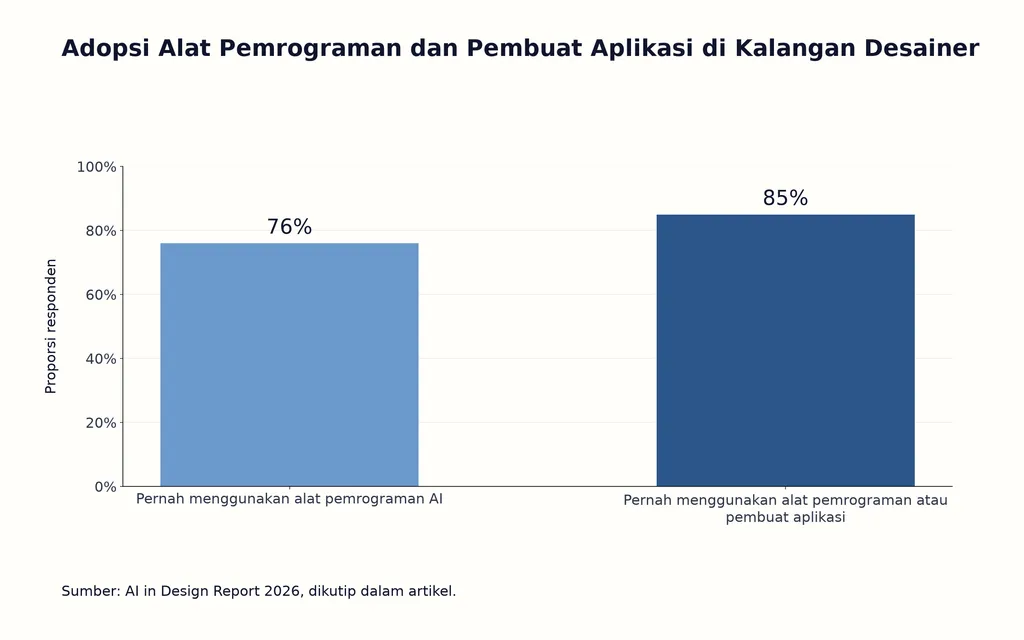 Adopsi Alat Pemrograman dan Pembuat Aplikasi di Kalangan Desainer